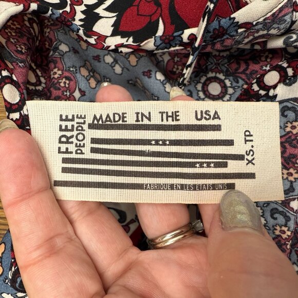 NWOT Women's FREE PEOPLE‎ Americana Paisley Patterned Dress | Size XS - Picture 4 of 6